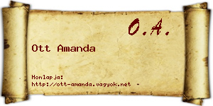 Ott Amanda névjegykártya